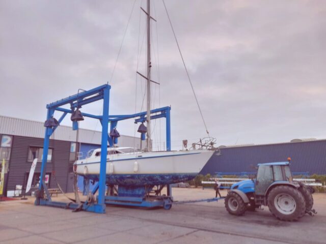 Salacia wartet auf den Kran